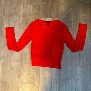 Red long sleeve shirt